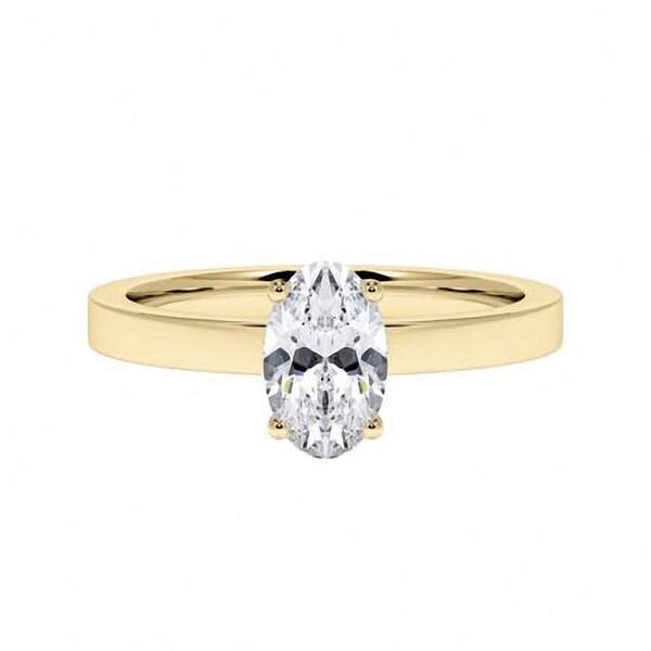 Forlovelsesring  med oval lab grown diamant - 0,70 ct  River - VS - 200627